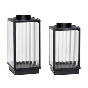 991125-lanterns-hubsch-interior-ripple-x2-transparent-black-22x22x40-22x22x46-cm