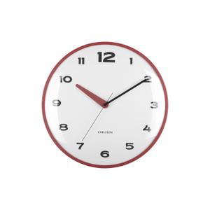 ka6028rd-wall-clock-karlsson-brisk-dome-red-ochre-1x40-cm