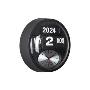 ka6030bk-wall-clock-karlsson-round-flip-black-32-6-cm