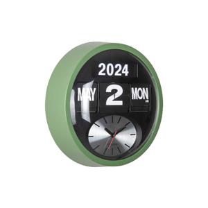 ka6030gr-wall-clock-karlsson-round-flip-jungle-green-32-6-cm