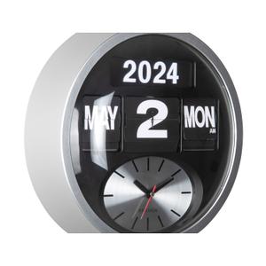 ka6030si-wall-clock-karlsson-round-flip-silver-32-6-cm