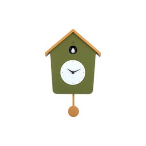 ka6044dg-wall-clock-karlsson-cuckoo-light-army-green-ochre-yellow-10-5x26-4x23-cm