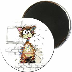 magr21u06-round-magnet-kiub-kook-chat-ziggy-white-black-one-size