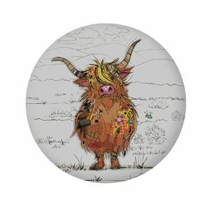 magr21u17-round-scottish-cow-magnet-kiub-kook-white-multicolour-one-size