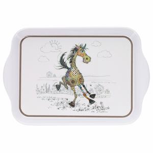 pmm21u08-melamine-horse-tray-kiub-kook-pm-white-beige-black-14x20-8x2-2-cm