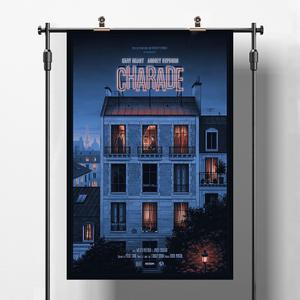 kb908plaksgcharadev-poster-kubbick-charade-v-dark-blue-61x91-5-cm