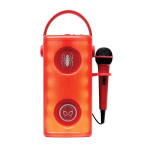 btp185spz-wireless-bluetooth-speaker-with-lights-and-microphone-lexibook-spider-man-orange-one-size