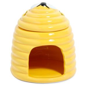ob383-beehive-oil-burner-with-honeycomb-lid-puckator-yellow-black-11x10x10-cm