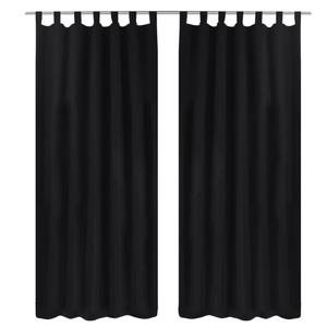 130355-micro-satin-eyelet-curtain-vidaxl-x2-black-140x245-cm