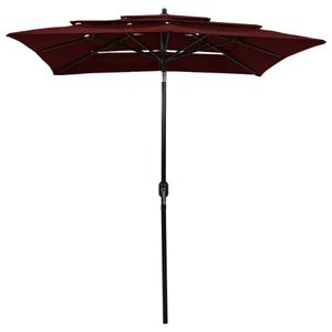313848-3-level-parasol-with-aluminum-pole-vidaxl-red-2x2-m