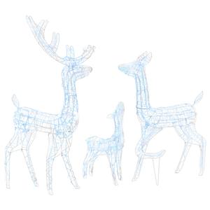 329794-family-of-acrylic-decorative-reindeer-300-led-vidaxl-transparent-one-size