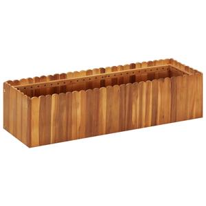 45918-raised-garden-bed-made-of-solid-acacia-wood-vidaxl-brown-100x30x25-cm